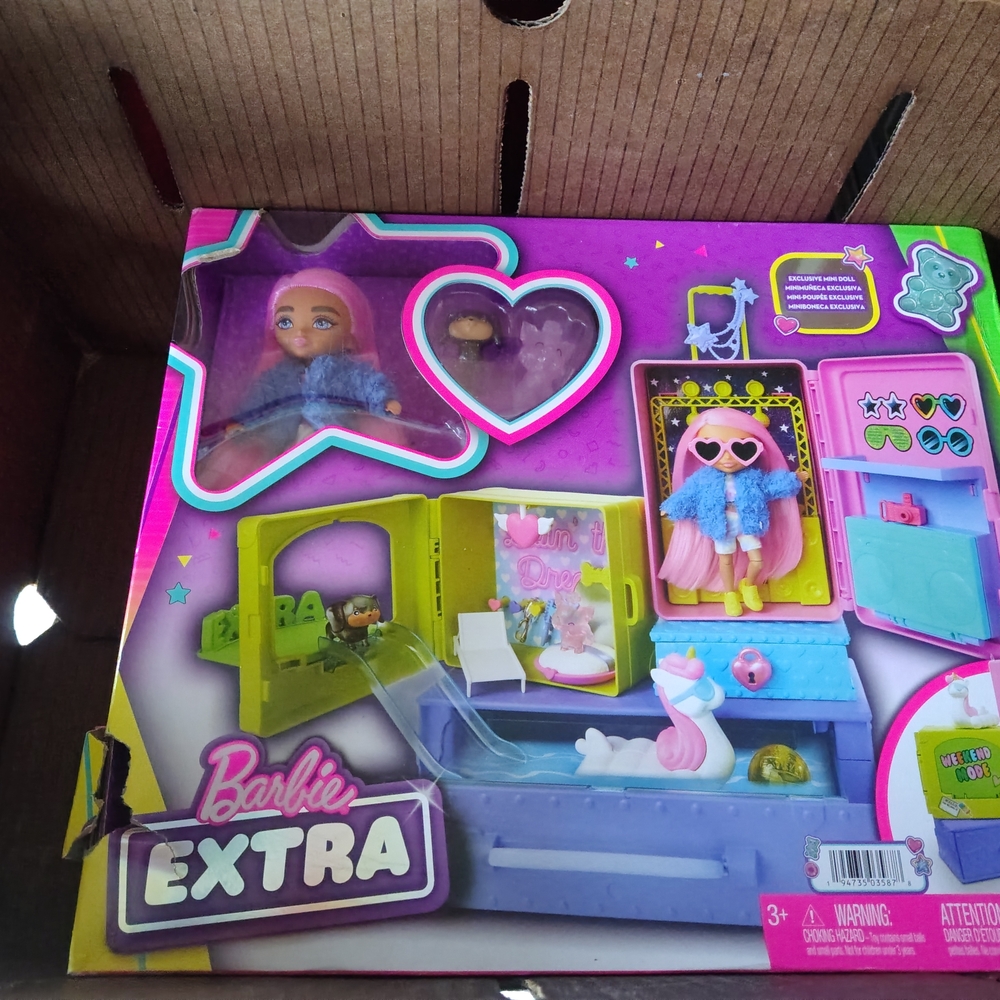 Barbie Extra Doll Set with Pink and Blue Fashion
